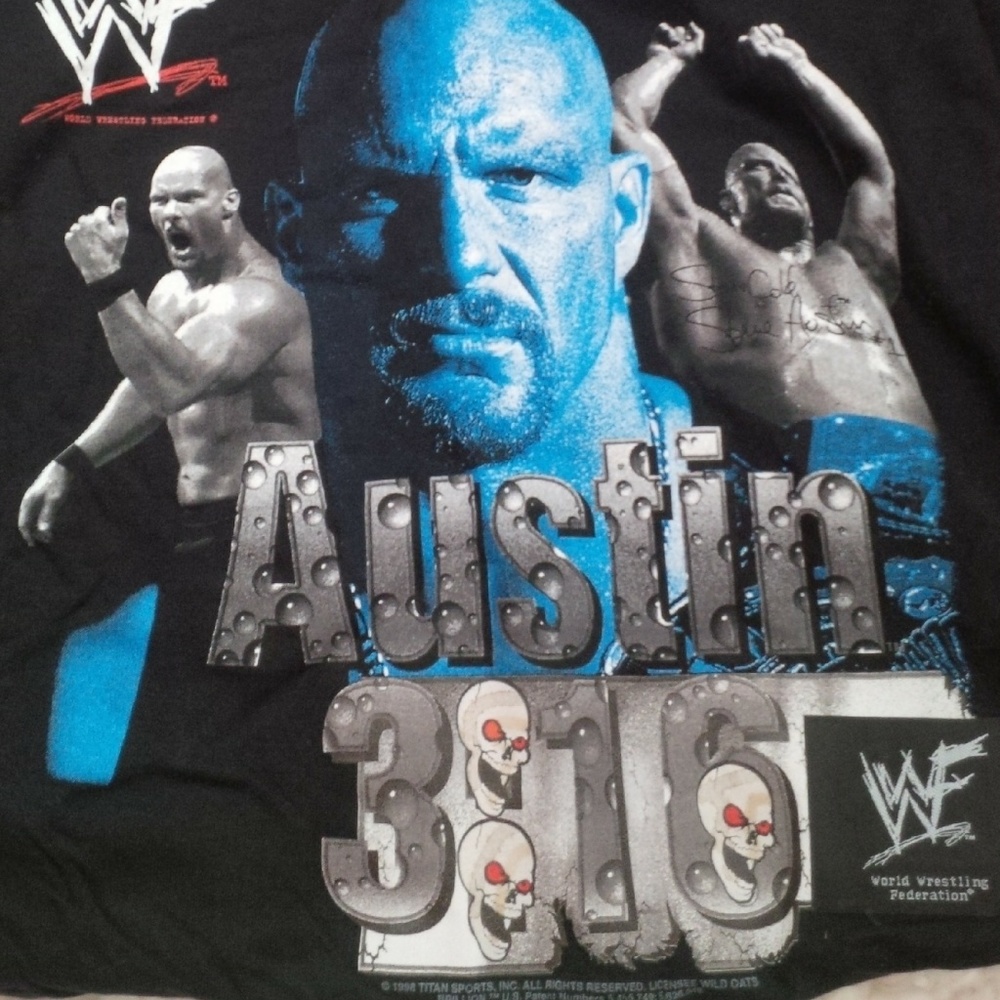Talking Vintage WWF 90s Stone Cold Steve Austin Ts